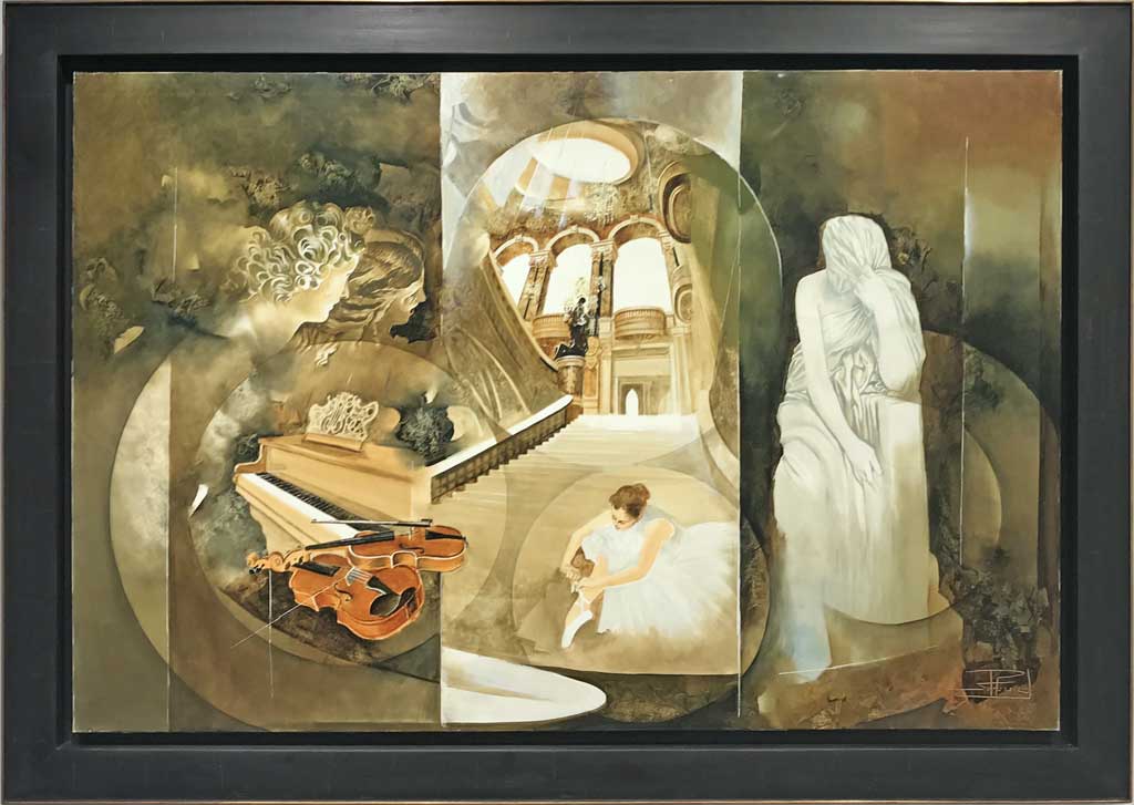 Noir antique extérieur or caisse noire (+20%) (Roger Suraud)