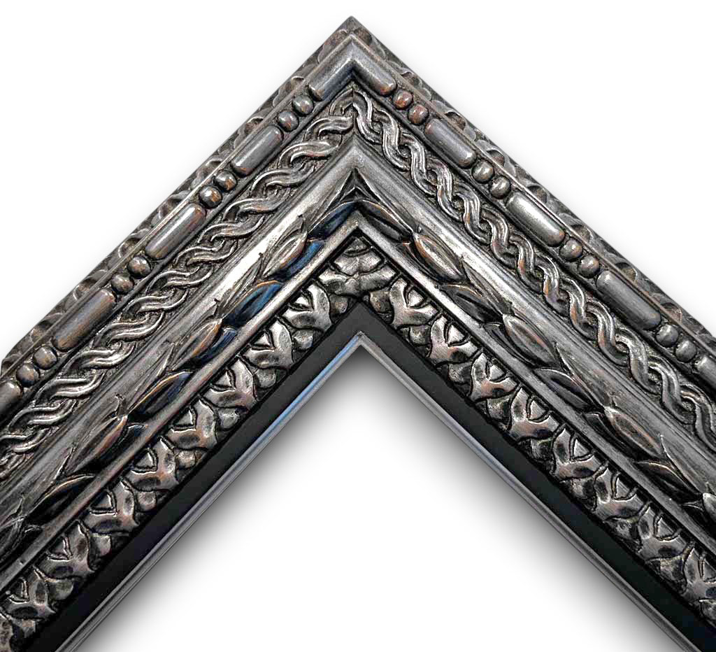 sculpté XVIIème siècle argent-noir